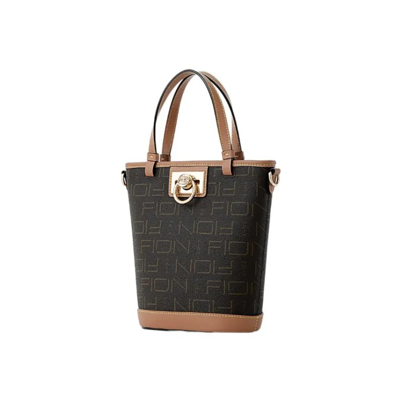 FION Cow Leather Patchwork With Artificial Leather Small Square Bag Shoulder Bag Handbag Regular Women's White-1