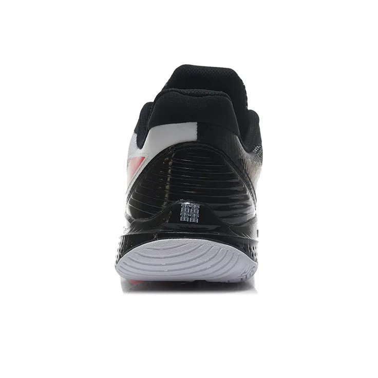 LiNing Shock Absorbers Slip Resistant, Abrasion Resistant, Breathable Low Top Badminton Shoes Men's Black White-3