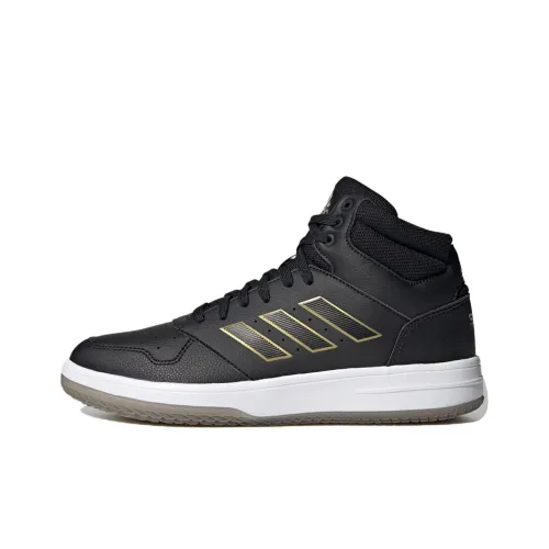 Adidas Neo Gametalker Vintage Basketball Shoes Men Mid-Top Black/Gold/White