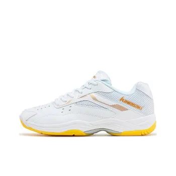 Kawasaki Wind chasing Series Cushioning Breathable Low Top Badminton Shoes Unisex White