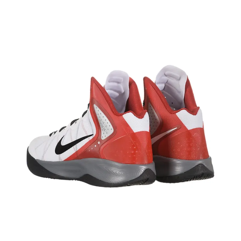 Nike Zoom Hyperenforcer Vintage Basketball Shoes Men Mid-Top White/Red-2