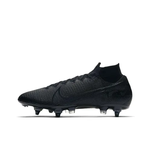 Nike Mercurial Superfly 7 Soccer Shoes Unisex Mid-Top Black