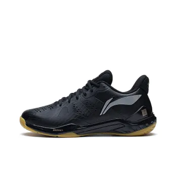 LiNing Cushioning Anti Slip And Wear Resistant Coverage Support Low Top Badminton Shoes Unisex Black