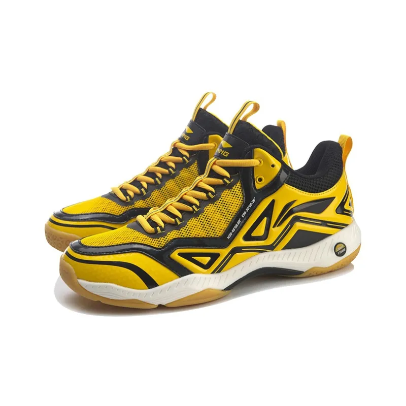 LINING Roar Badminton Shoes Unisex Low Top Black/Yellow-2