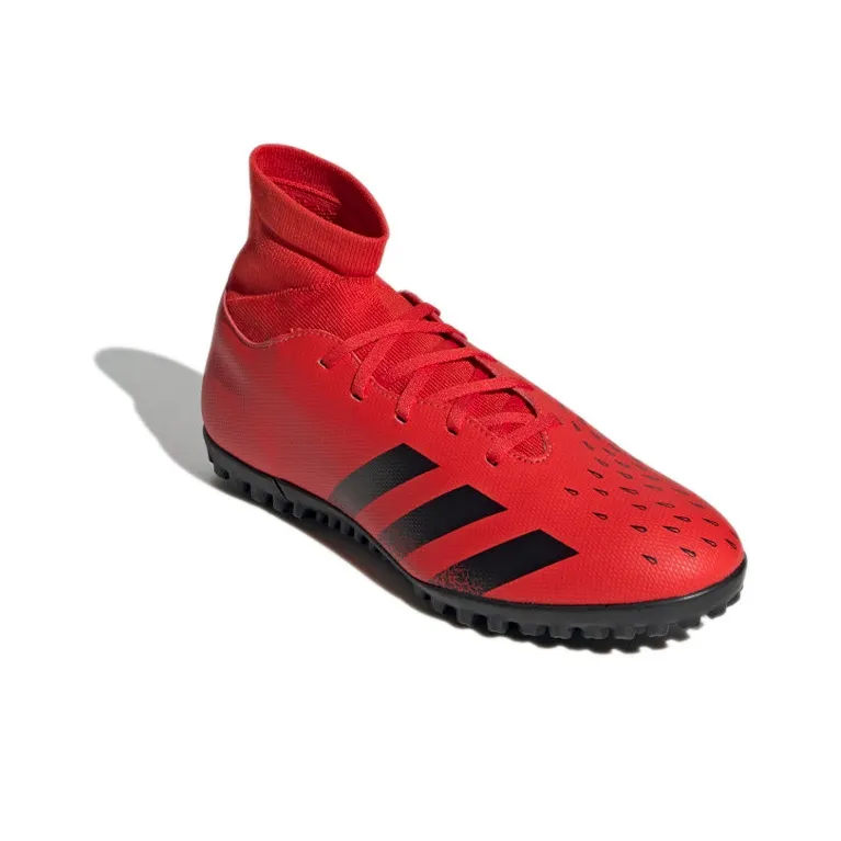 Adidas Predator Freak .4 Wear-Resistant Soccer Shoes Men's Red Black-2