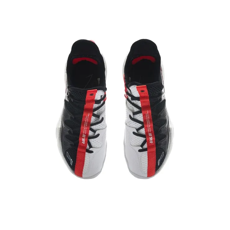 LINING Badminton Shoes Unisex Low Top Black/Standard White-3