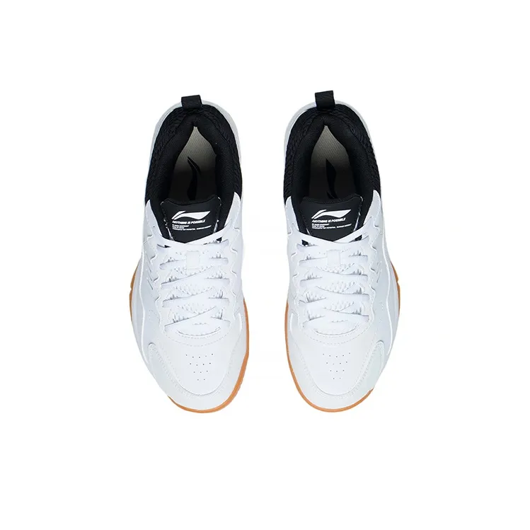 LiNing Ace 21 V1 Slip Resistant, Abrasion Resistant, Breathable Low Top Badminton Shoes Unisex White Black-3
