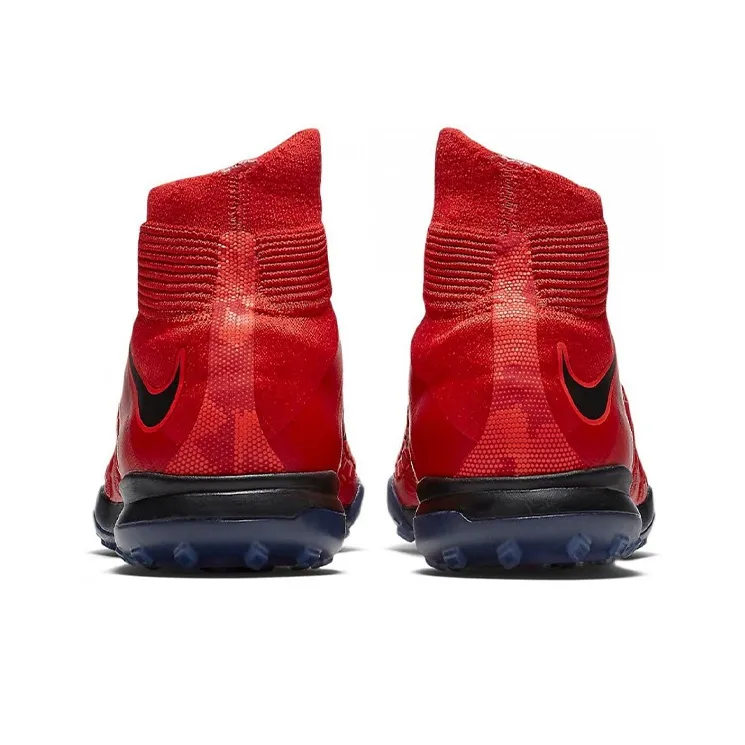 Nike TF Rubber Broken Studs Cushioning Anti-Slip And Wear-Resistant Soccer Shoes Men's Red-4