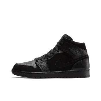 JORDAN 1 Mid Black Dark Smoke Grey