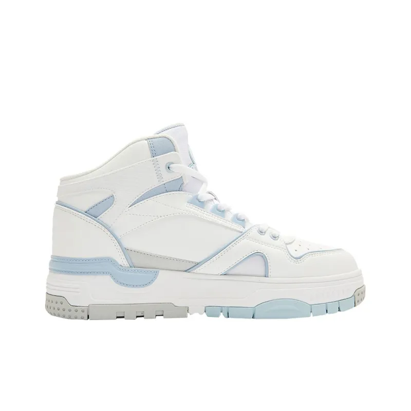 Champion RetroBasket 19 High Top Vintage Basketball Shoes Women's White Blue-1