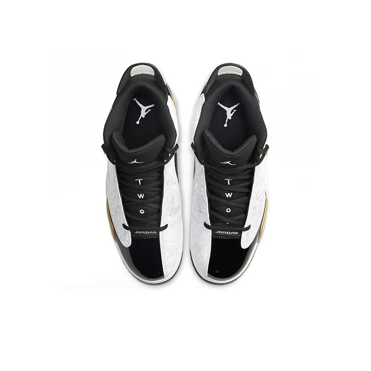 Jordan Dub Zero Black Metallic Gold White-3