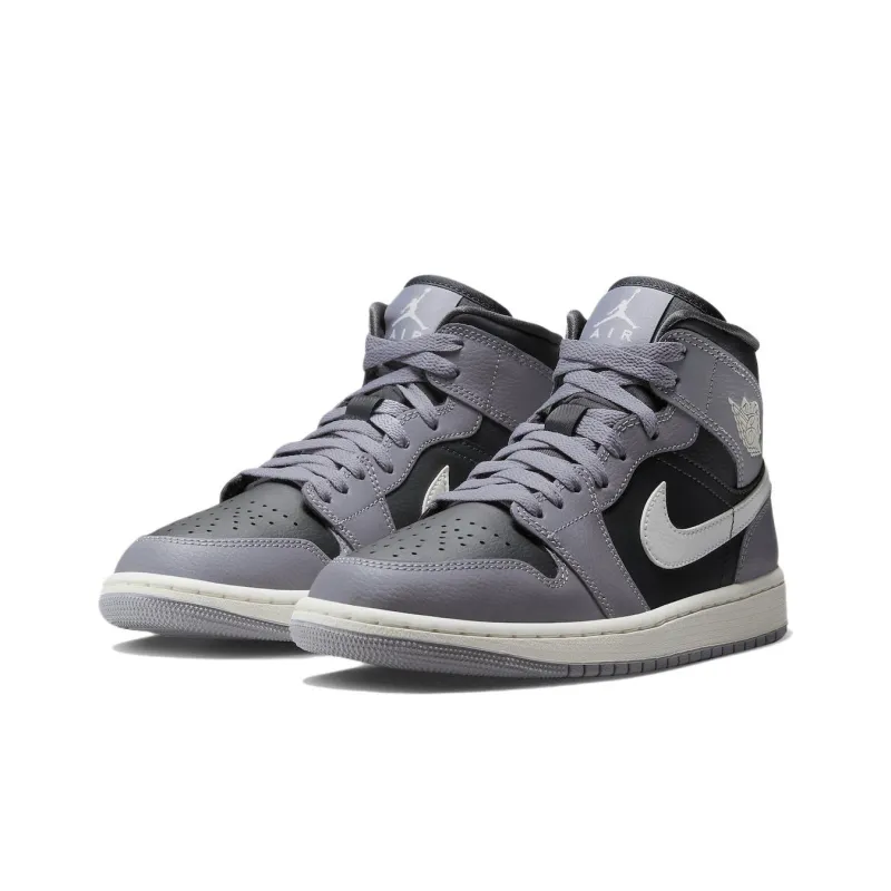Air Jordan 1 Mid 'Cement Grey' Women's-2