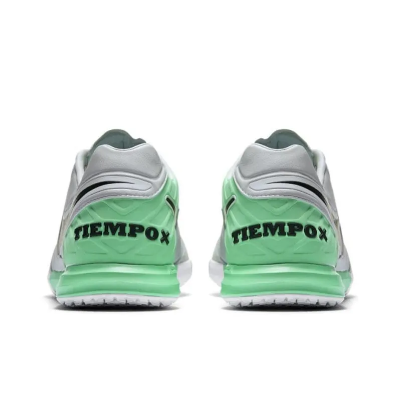 Nike TIEMPOX PROXIMO IC IC/IN Cushioning Anti-Slip And Wear-Resistant Soccer Shoes Men's Gray Green-4