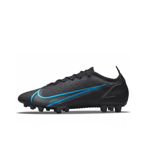 Nike Mercurial Vapor 14 Football Shoes Unisex Low-Top Black/Iron Gray/Blue