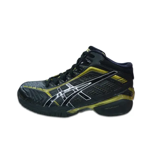 Asics GEL BURST3 Wear-Resistant Mid-Top Vintage Basketball Shoes Men's Black