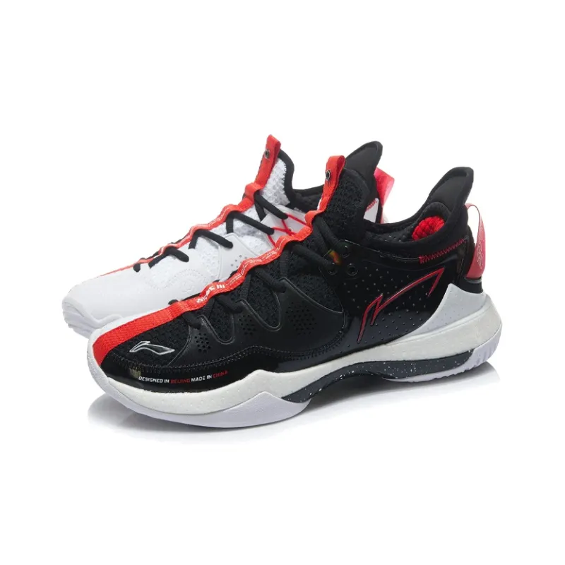 LINING Badminton Shoes Unisex Low Top Black/Standard White-2