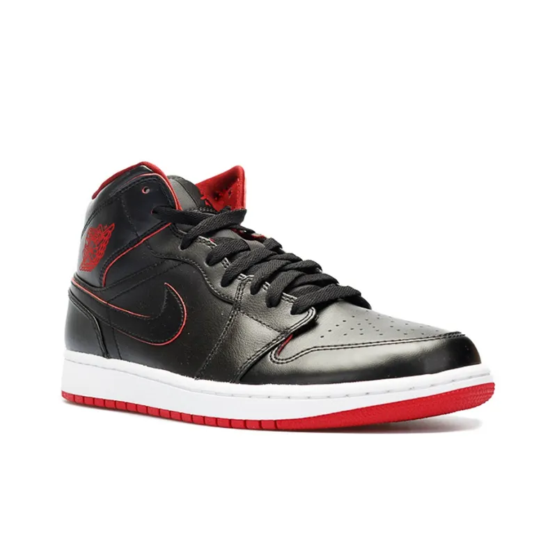 Jordan 1 Retro Mid Black Red White-2
