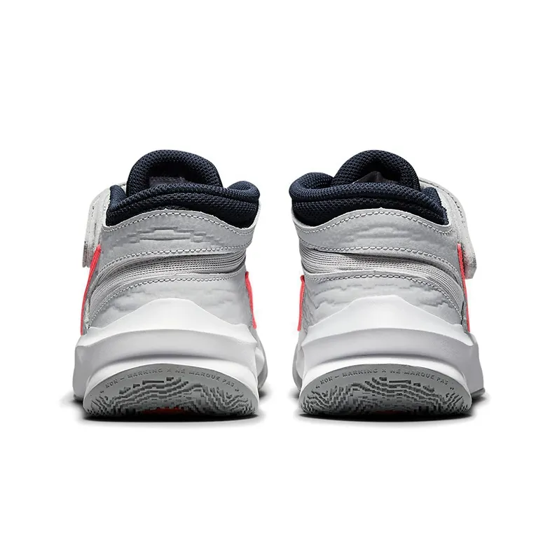 Nike Team Hustle D 10 FlyEase 'Gray Red' GS-4