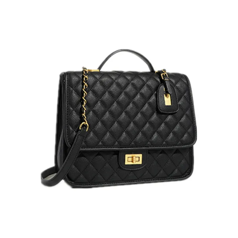 NOMK PU Small Square Bag Backpack Medium Size Women's Black-2