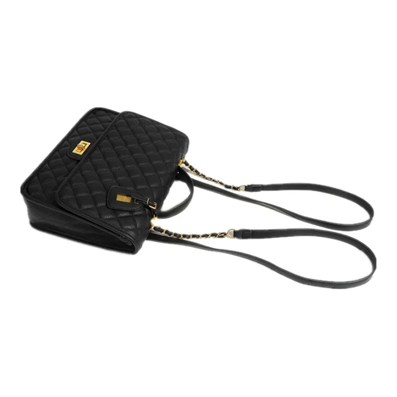 NOMK PU Small Square Bag Backpack Medium Size Women's Black-5