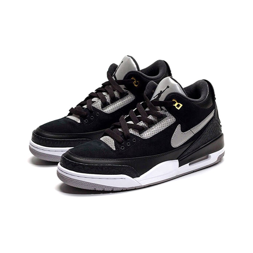 Jordan 3 Retro Tinker Black Cement Gold POIZON