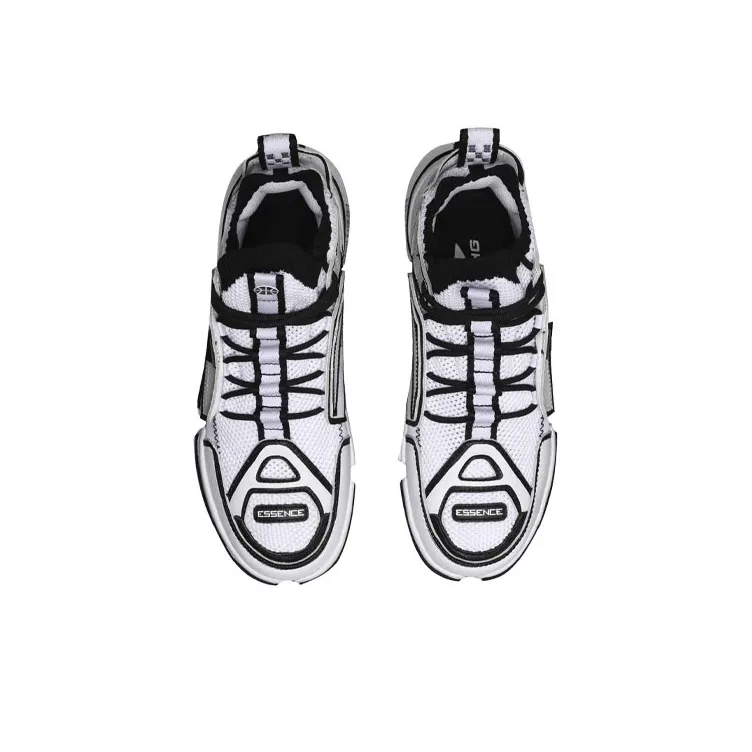 LiNing Essence ACE Vintage Basketball Shoes Women's Mid Top Black/White-2