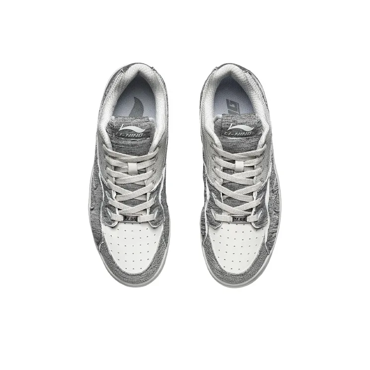 LiNing 937 Vintage Basketball Shoes Men Low Top Brick Gray-3