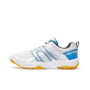 Kawasaki Wind chasing Series Anti Slip Wear Resistant Low Top Badminton Shoes Unisex White Blue
