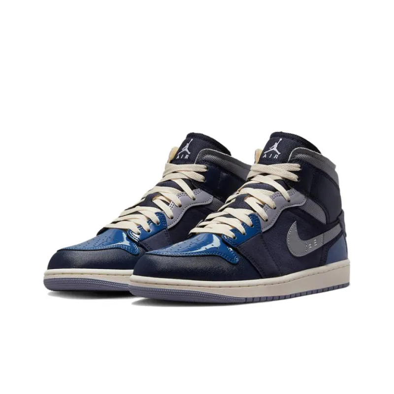Jordan 1 Mid Se Craft Obsidian French Blue Ashen Slate White-2