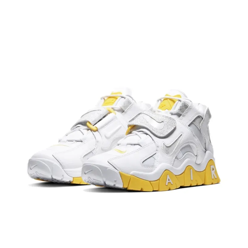 Nike Air Barrage Mid White Chrome Yellow Women's-2
