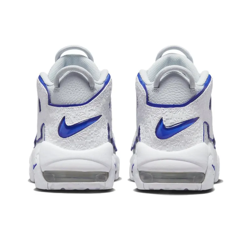Nike Air More Uptempo Embossed White Royal Blue-4