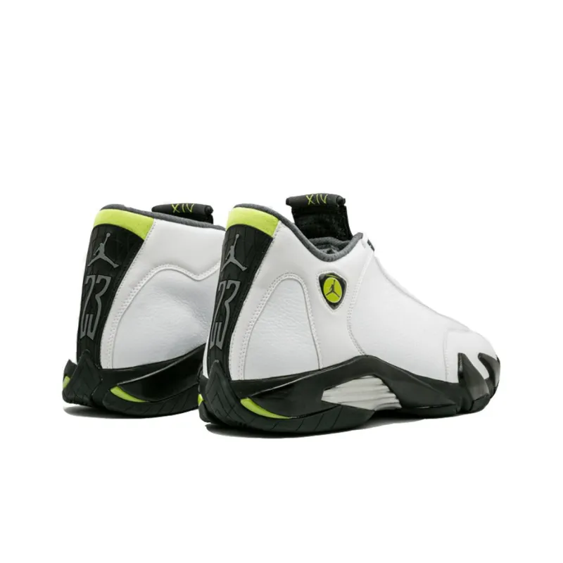 Jordan 14 Retro White Chartreuse-2