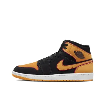 JORDAN 1 Mid Fat Tongue Black Orange