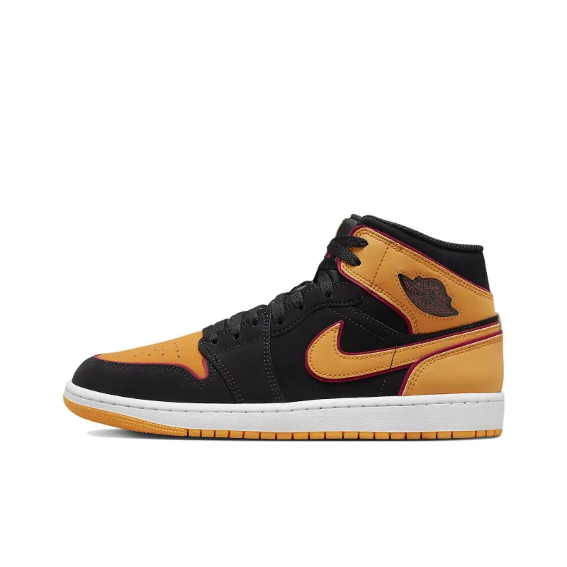 Jordan 1 Mid Fat Tongue Black Orange-0