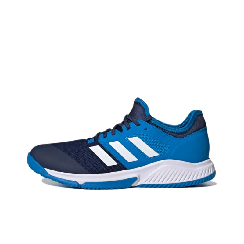 Adidas Court Team Bounce Badminton Shoes Men Low Top Blue/Black-0