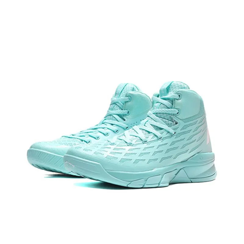 LiNing Essence Demon 2nd Generation Slip Resistant High Top Vintage Basketball Shoes Blue-2