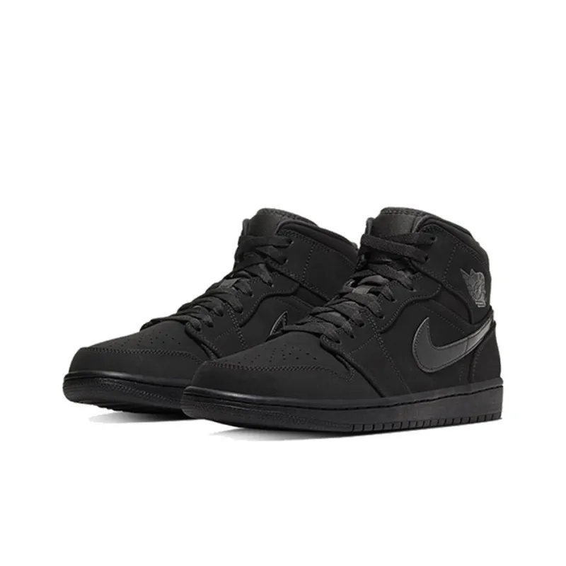 Jordan 1 Mid Triple Black 2020-2