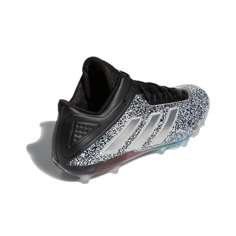 Adidas FREAK GHOST FG Rubber Long Studs Wear-Resistant Soccer Shoes Men's Black Silver-3
