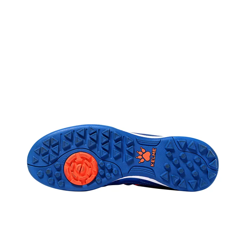 KELME TF Rubber Broken Studs Cushioning Anti Slip And Wear Resistant Breathable Coverage Soccer Shoes Men's Royal Blue-4