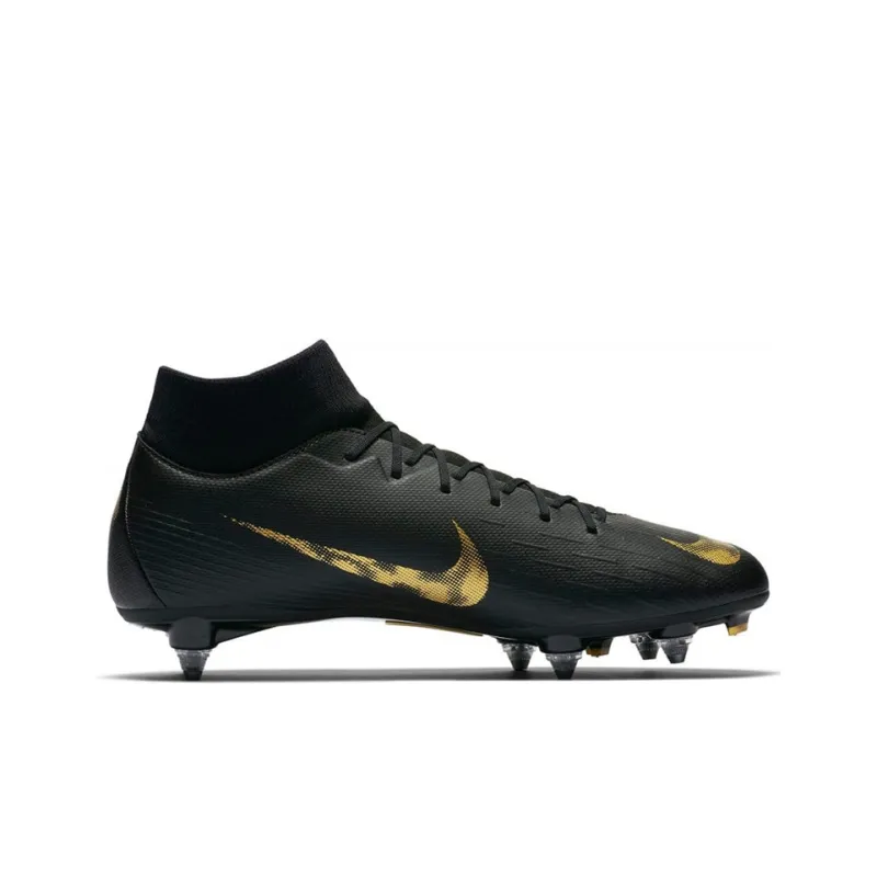 Nike Mercurial Superfly 6 Soccer Shoes Men Mid-Top Black/Gold-1