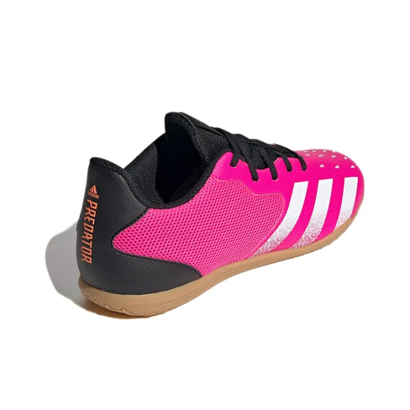 Adidas Predator Freak.4 IC/IN Indoor Wear-Resistant Soccer Shoes Men's Rose Red-3