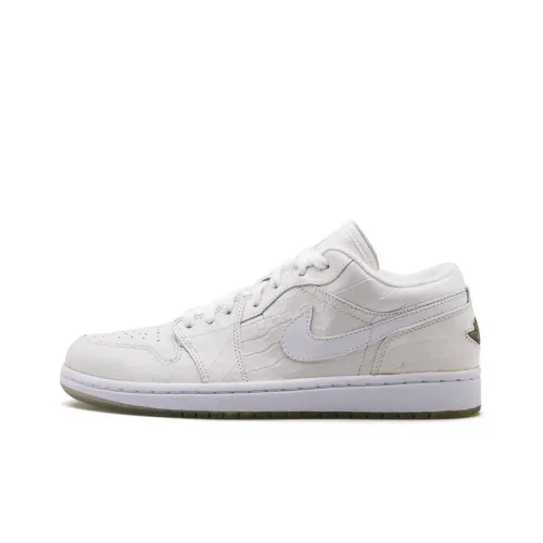 Air Jordan 1 Vintage Basketball Shoes Men Low-Top White