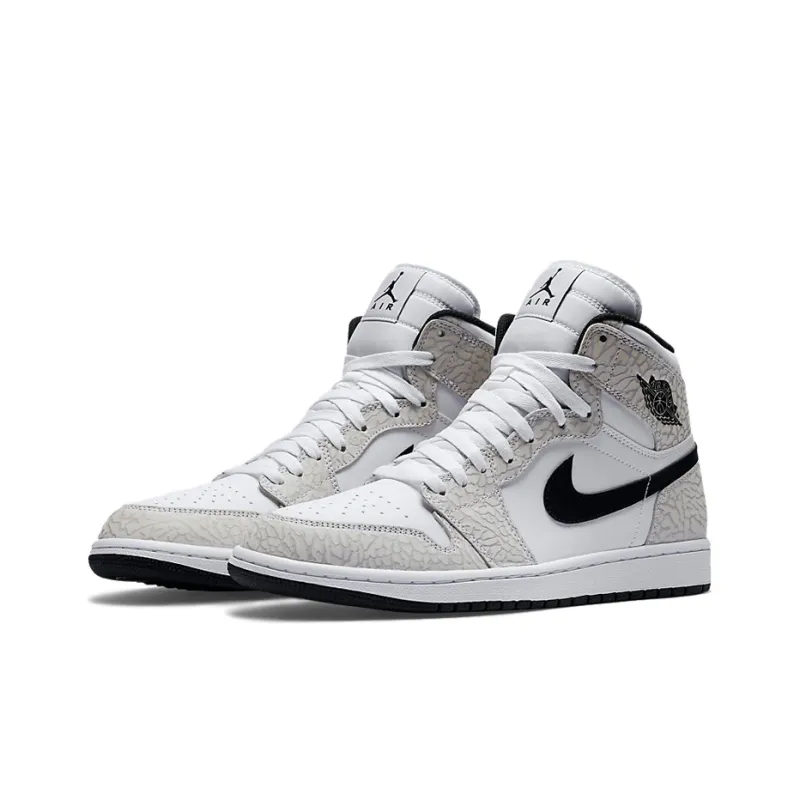 JORDAN 1 Retro White Elephant Print-2