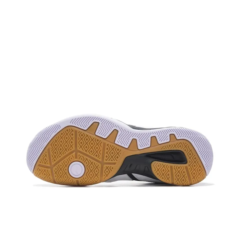 LiNing Koba Shock Absorbers Slip Resistant, Abrasion Resistant, Breathable Low Top Badminton Shoes Men's White Black-6