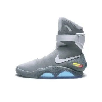 Nike Air MAG Back To The Future Slip Resistant High Top Vintage Basketball Shoes Men's White 2016 Version