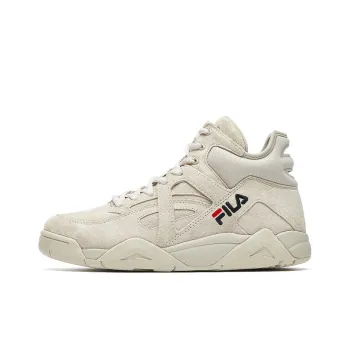 FILA Cage Cushioned Slip Resistant Breathable Coverage High Top Vintage Basketball Shoes Women's Oat