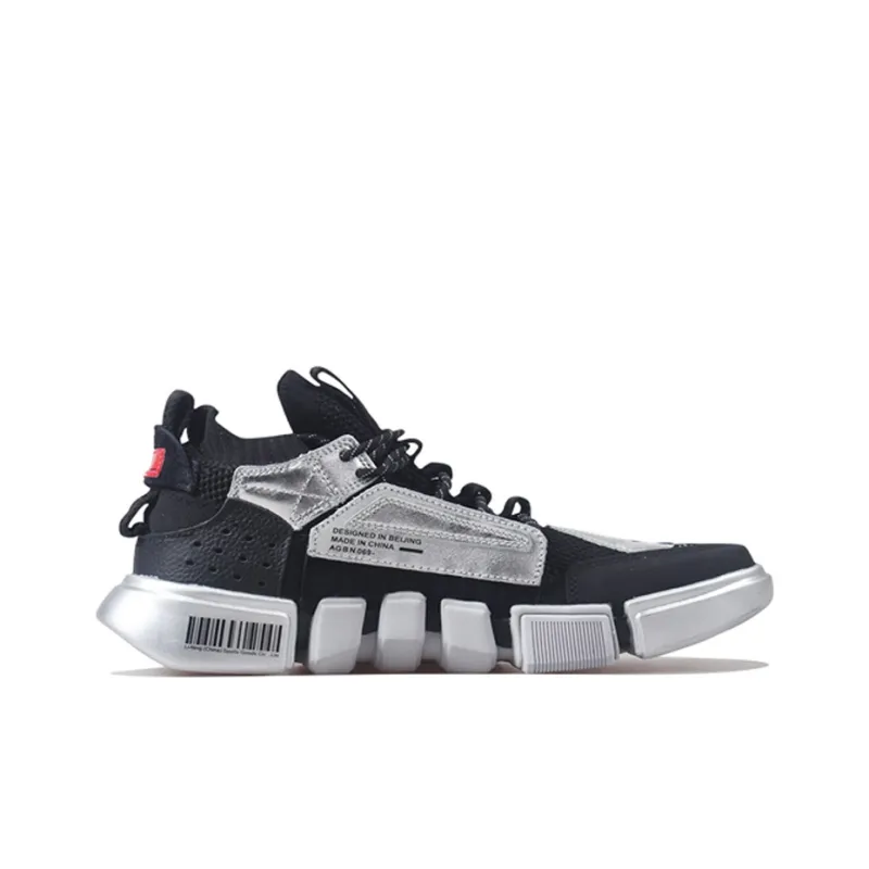 LiNing Essence Cushioning, Slip Resistant, And Abrasion Resistant Low Top Vintage Basketball Shoes Men's Black-1