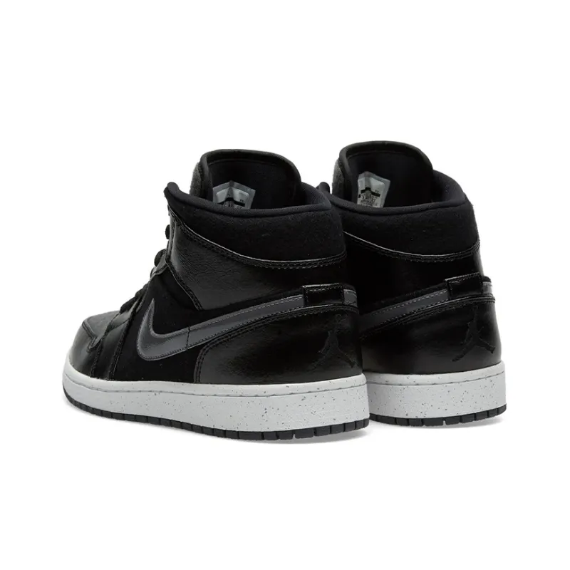 Jordan 1 Mid Premium Winterized Black Grey-3