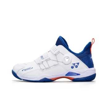 YONEX Power Cushion Lightweight Cushioning Low Top Badminton Shoes Unisex White Blue
