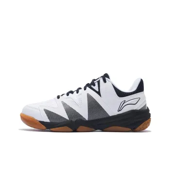 LiNing Racetrack Encounter Anti Slip Wear Resistant Low Top Badminton Shoes Black White
